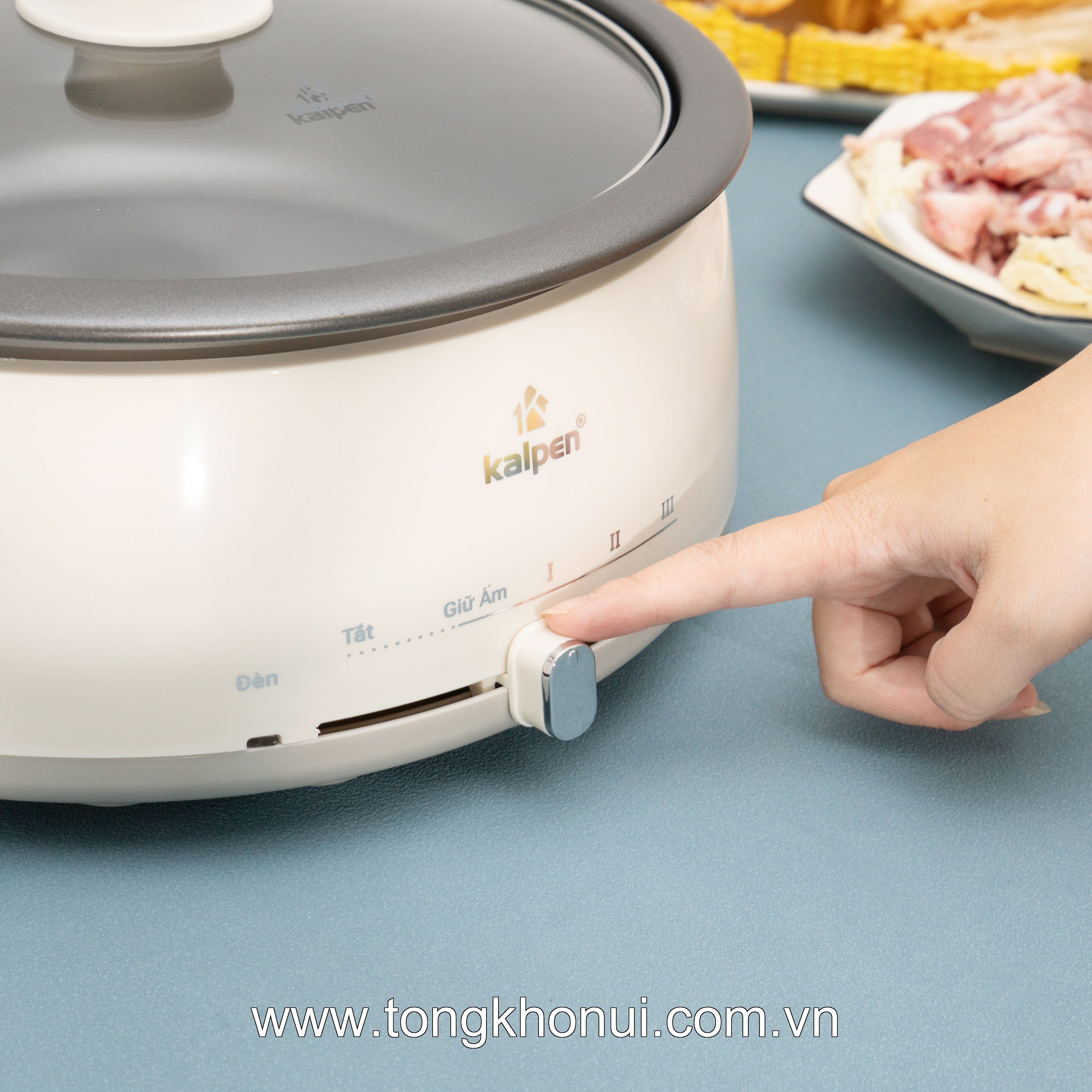 Nồi lẩu điện Kalpen 4L khay lẩu tháo rời, 1660W, P11 ảnh 5